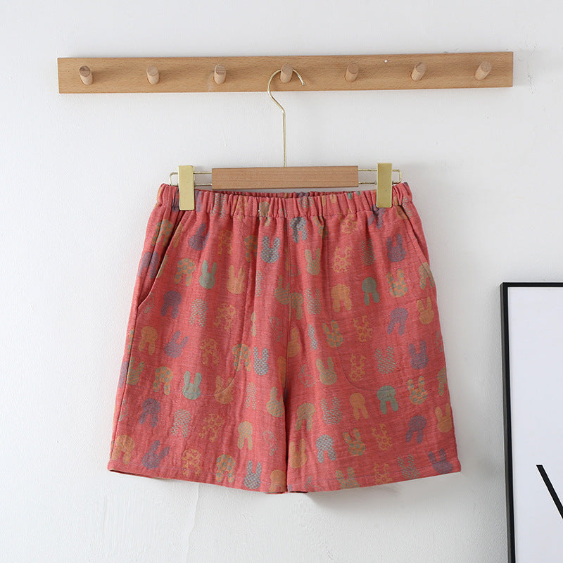 Mirjam Women Jacquard Shorts Breathable Cotton Comfort Lightweight Airy Summer Wear