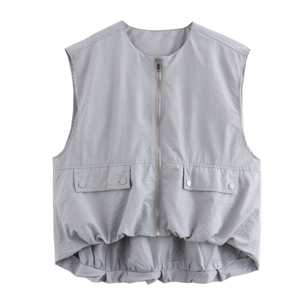 Beatrix Lightweight Sleeveless Vest For Women With Zipper And Vent Pockets For Sporty Casual Style