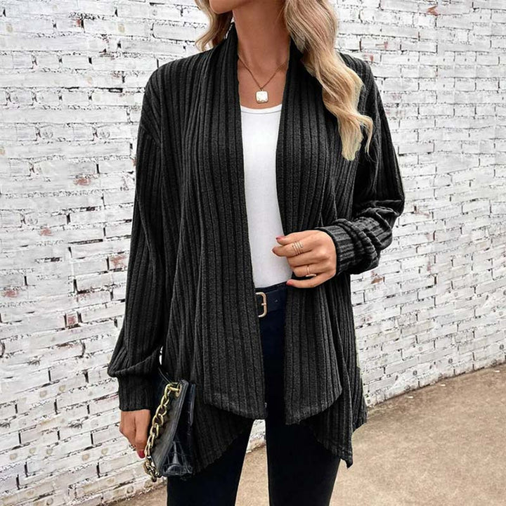 Women’s Cardigan – Relaxed Fit – Soft Knit – Ribbed Texture – Open Front Casual Layer
