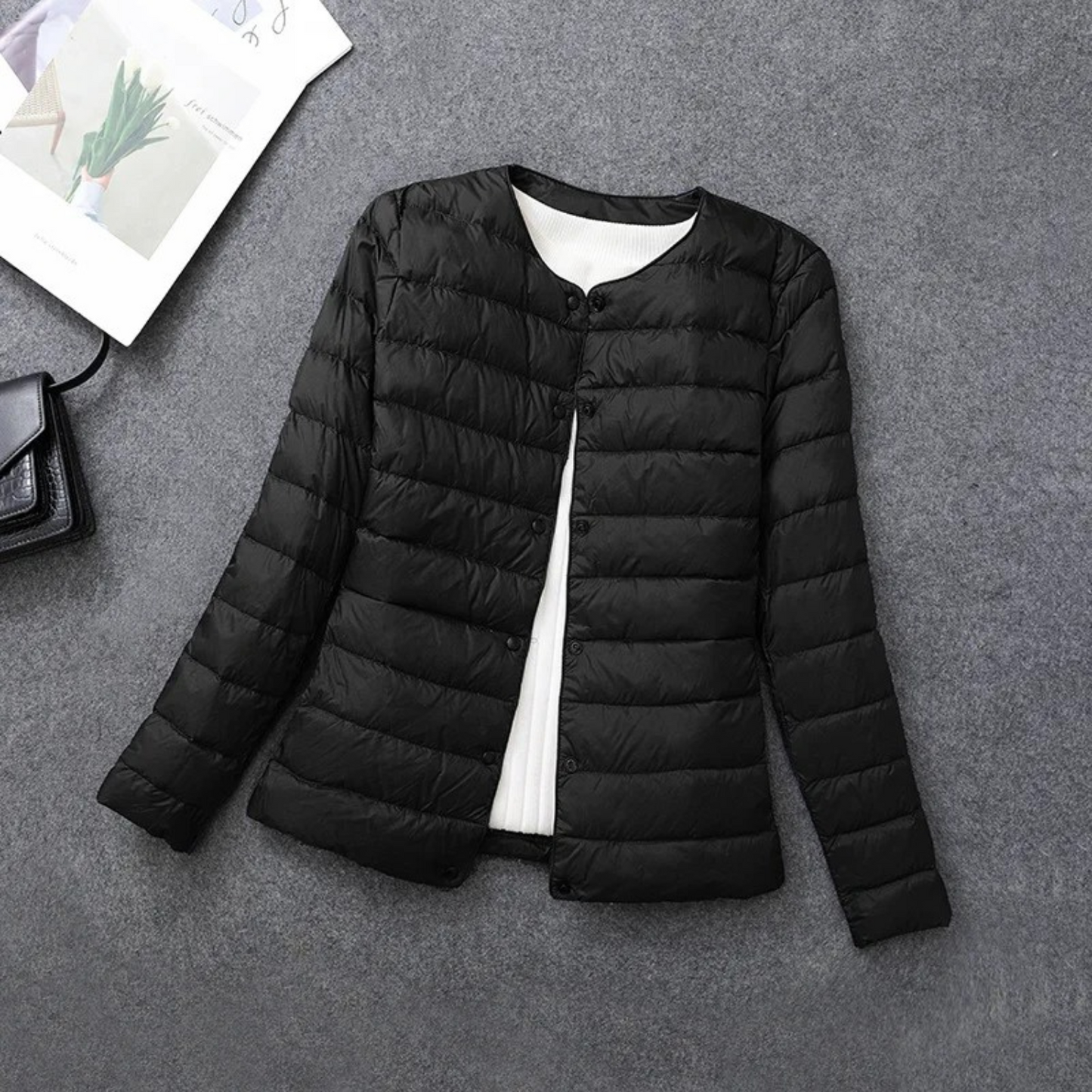 Women's Puffer Jacket | With Buttons