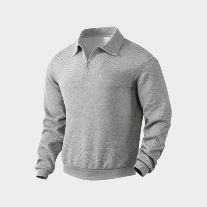 Vince Mens Casual Textured Design Half Zip Knit Pullover Sweatshirt For Modern Comfort And Style