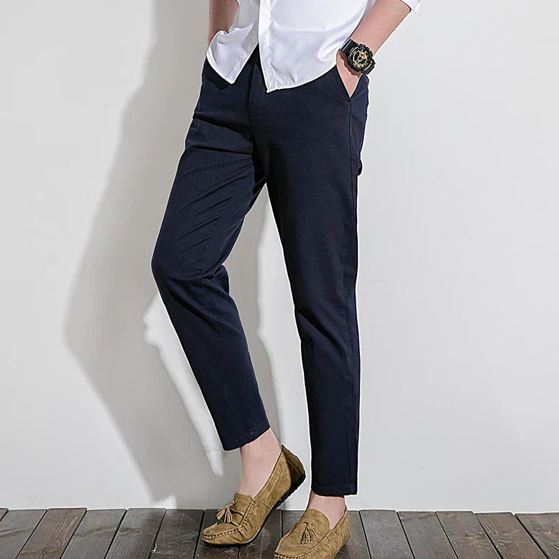 Mens Chino Pants Slim Fit Versatile Tailored for Modern Men Ideal for Work and Weekend