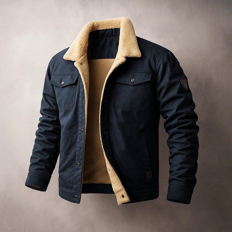 Iron Ridge Sherpa Lined Jacket For Cold Weather Outdoors Windproof Warmth Multi Pocket