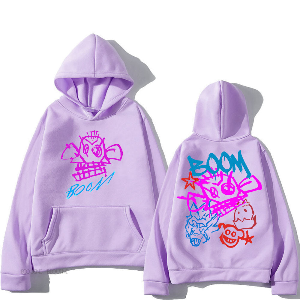 Eloura-Moda | Arcane Jinx Cartoon Long Sleeve Hoodie