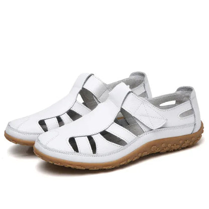 Casual summer leather sandals for women