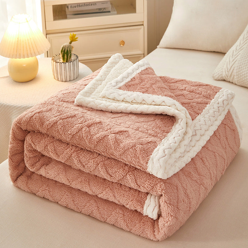 Premium Sherpa Fleece Throw Blanket Reversible Textured Design For Cozy Couches And Lounging