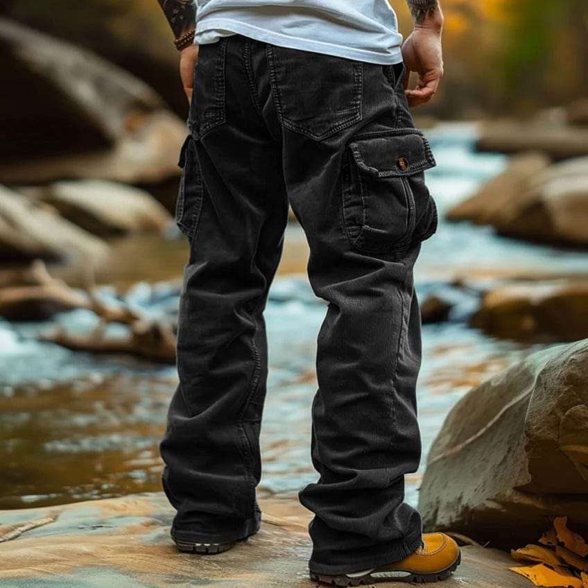 Mickaël Retro Elastic Cargo Pants For Everyday Comfort And Style With Secure Multi Pocket Utility For Urban Explorers