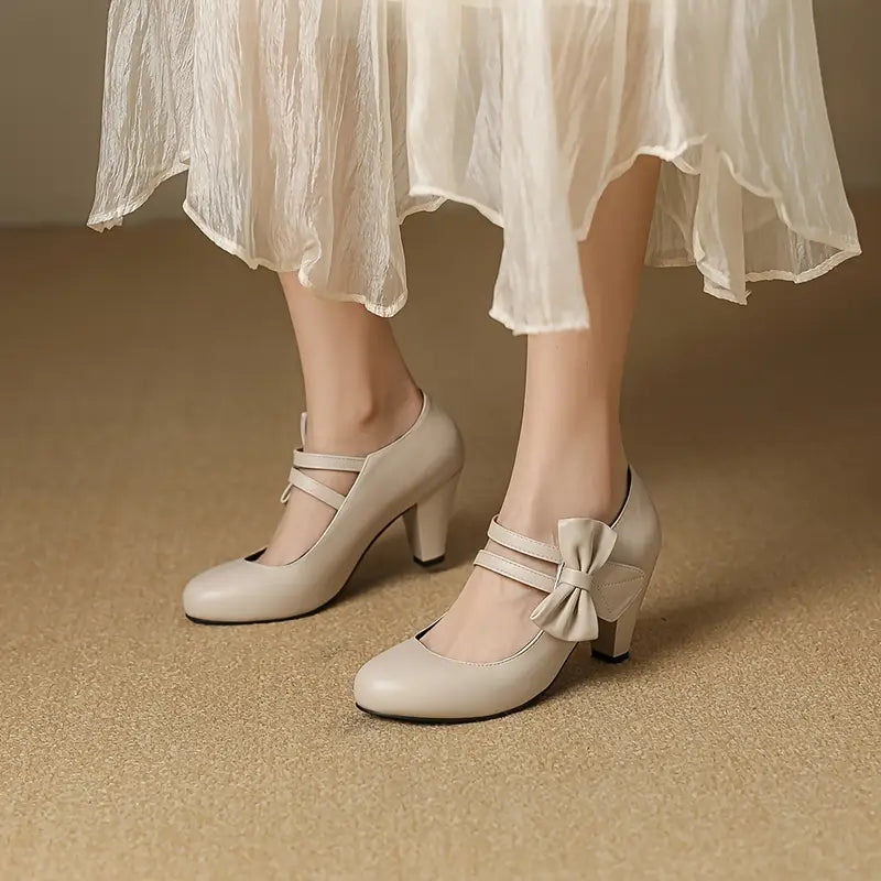 Women’s Classic Pumps | Double Strap Kitten Heels