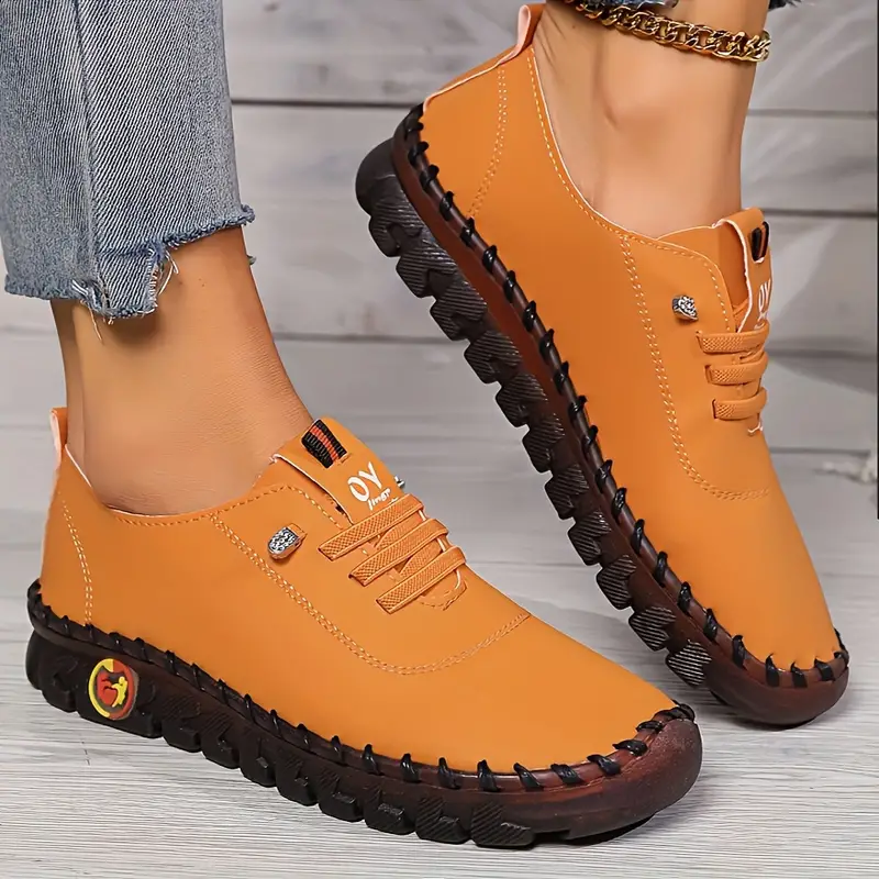 LISA Leather Shoes For Women Lightweight Non Slip Arch Support Posture Comfort All Day