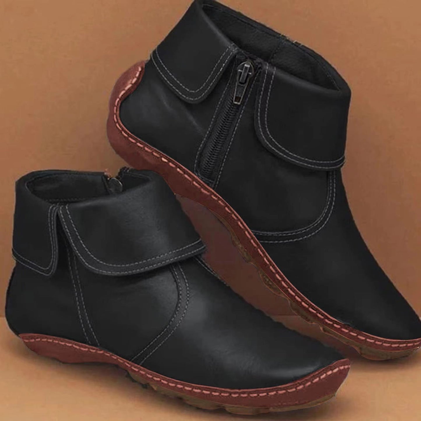 Women's Ankle Boots with Non-Slip Sole and Versatile Style