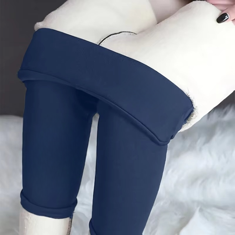 Women's Sherpa Fleece Lined Thermal Leggings With Tummy Control For Winter Running And Cold Weather