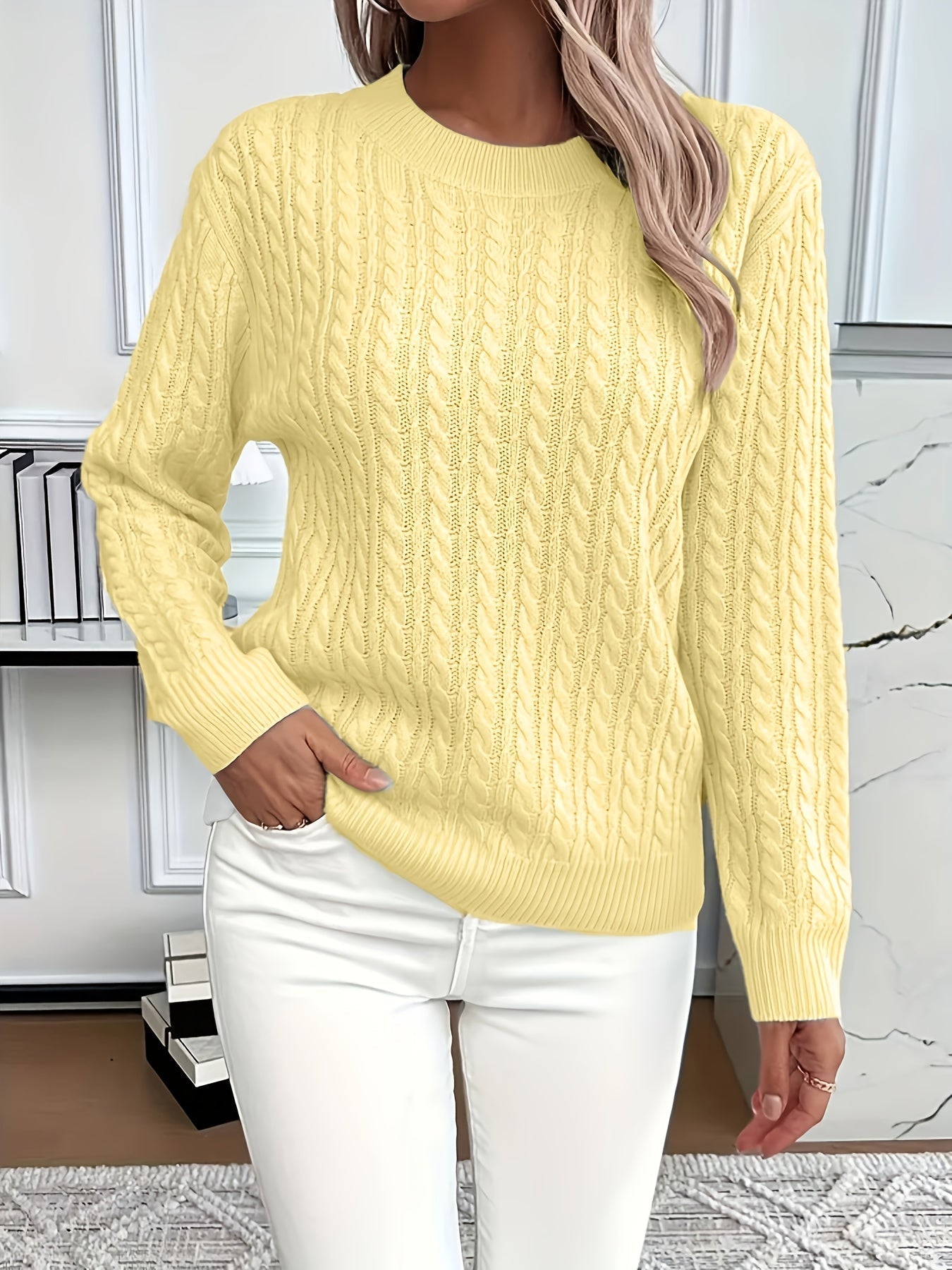Twisted knit sweater women – Soft & elegant mid-season