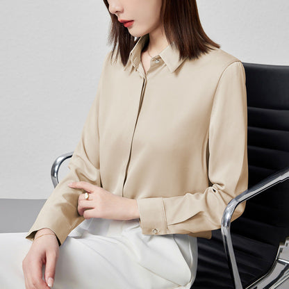 Elegant satin top for women with versatile style