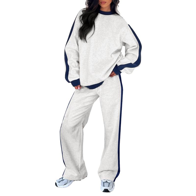Women's Sweatshirt Set with Relaxed Fit and Soft Fabric - TrendAura