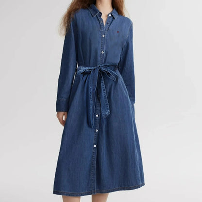 Carina | Timeless shirt dress with tie belt for women