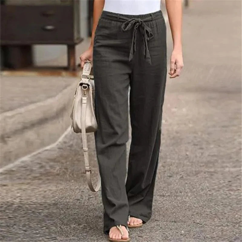 Ilnara - Stretch linen pants