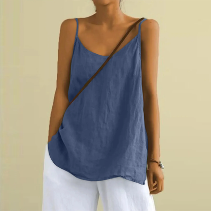 Women's spaghetti strap top - Loose - Summer - Sleeveless