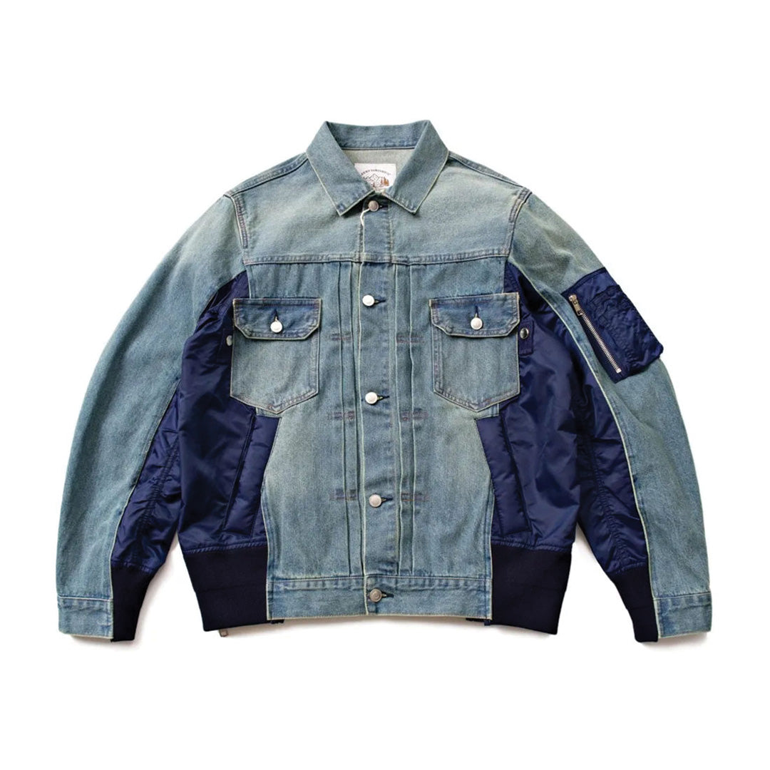 TrendAura Denim Nylon Jacket