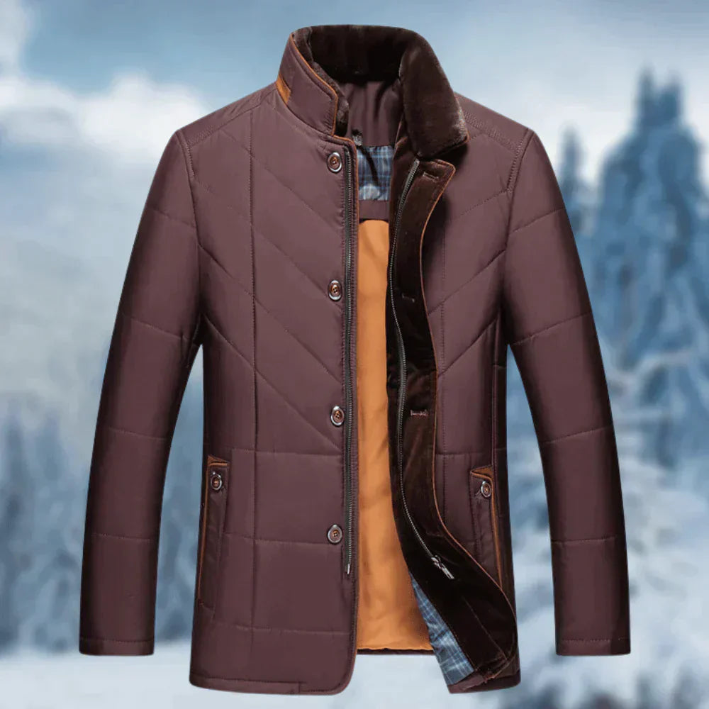 Men's Modern Winter Jacket With Warm Lining For Cold Weather Comfort And Everyday Style