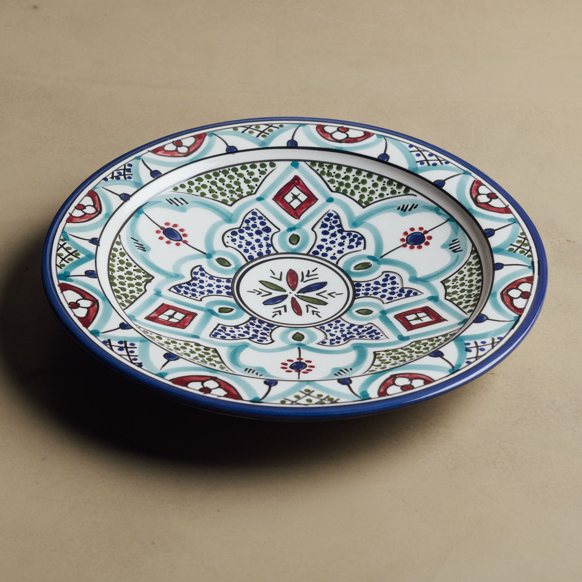 Fez Dinner Plate Blue Green - Moroccan Dinnerware - TrendAura