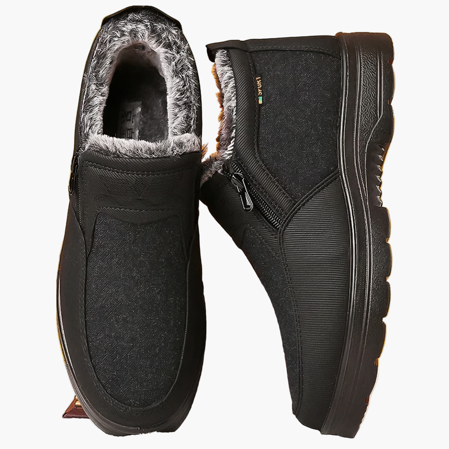Mens Orthopedic Winter Boots With Zipper And Non Slip Sole For Everyday Comfort And Leisure