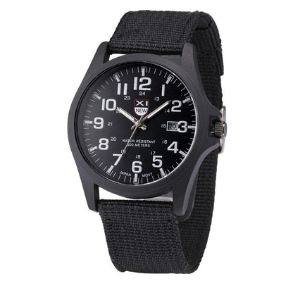 James Tactical Military Watch For Men Analog Display With Luminous Hands Durable Nylon Strap
