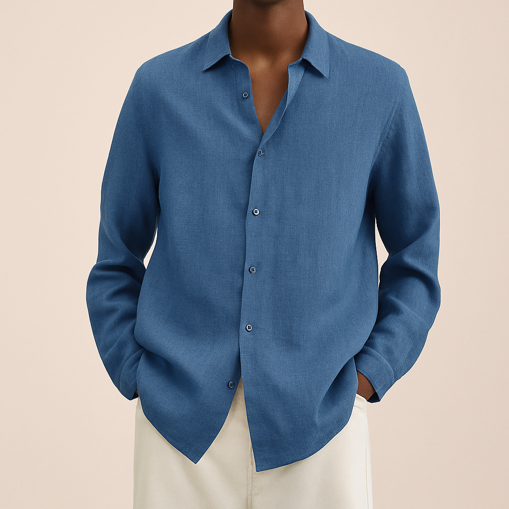 Albert Linen Shirt For Men Comfortable Everyday Wear Premium High Quality Durable