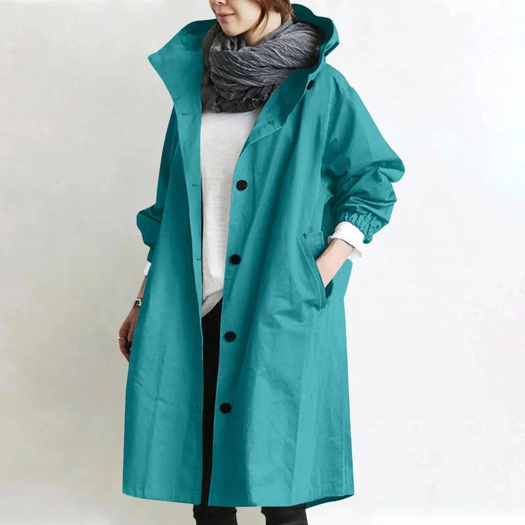 Abigail Hooded Longline Trench Coat