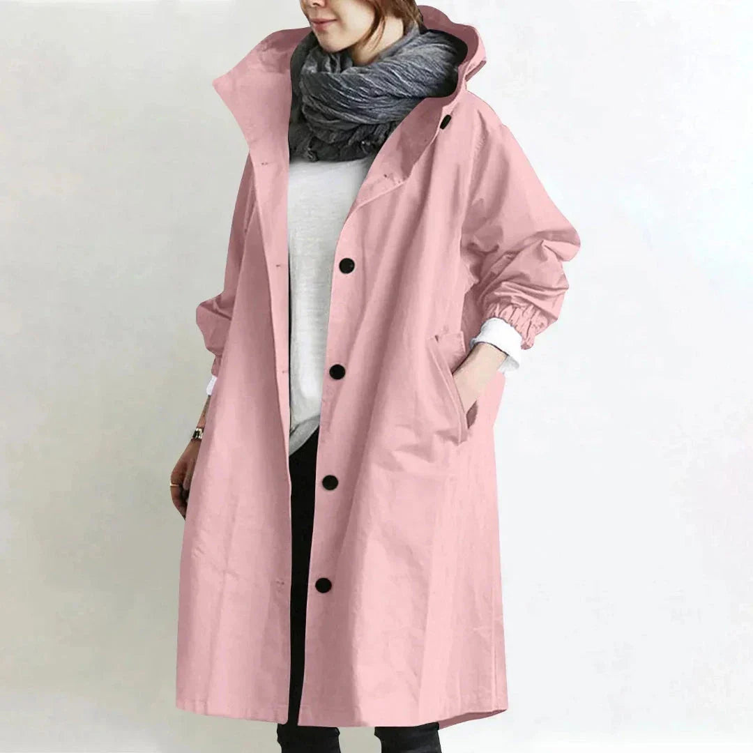 Abigail Hooded Longline Trench Coat