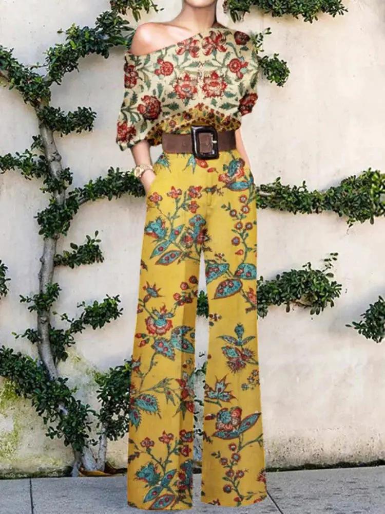 Abstract Art Jumpsuit for Women – Stylish & Elegant One-Shoulder Design