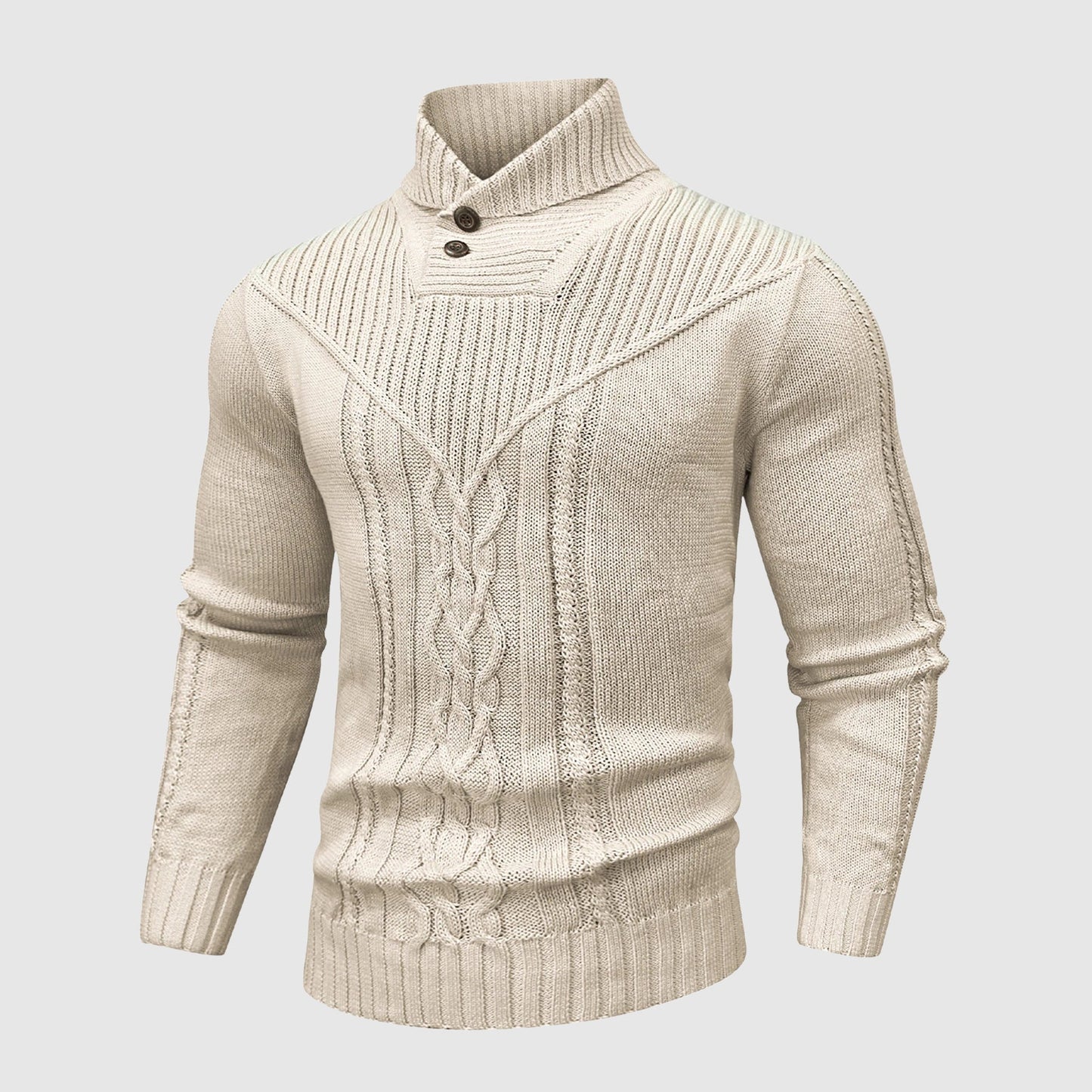 Alessandro Veneti Tailored Stand-Collar Pullover