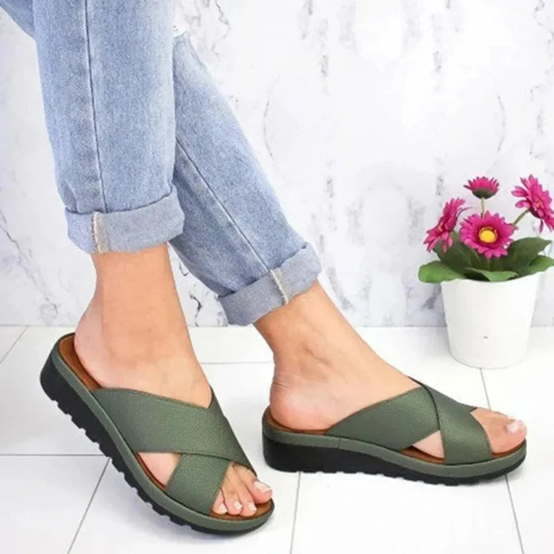 Alex Crisscross Slip-On Sandals