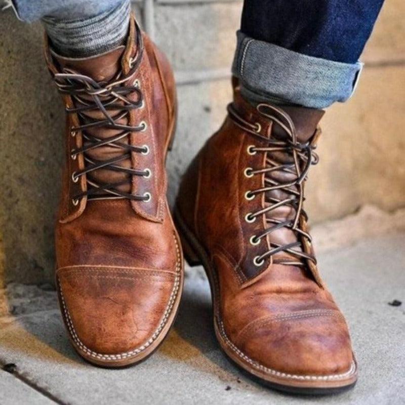 Maxi Vegan Leather Boots For Men Sustainable Retro Style Timeless Comfort Premium Everyday Wear And Weekend Outfits