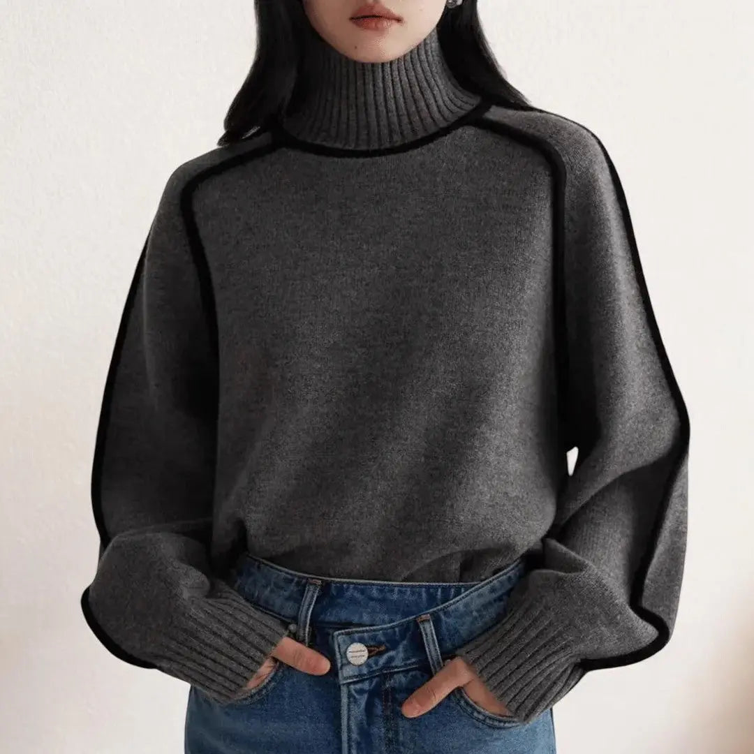 Léa Soft Turtleneck Knit For Women Elegant Warmth