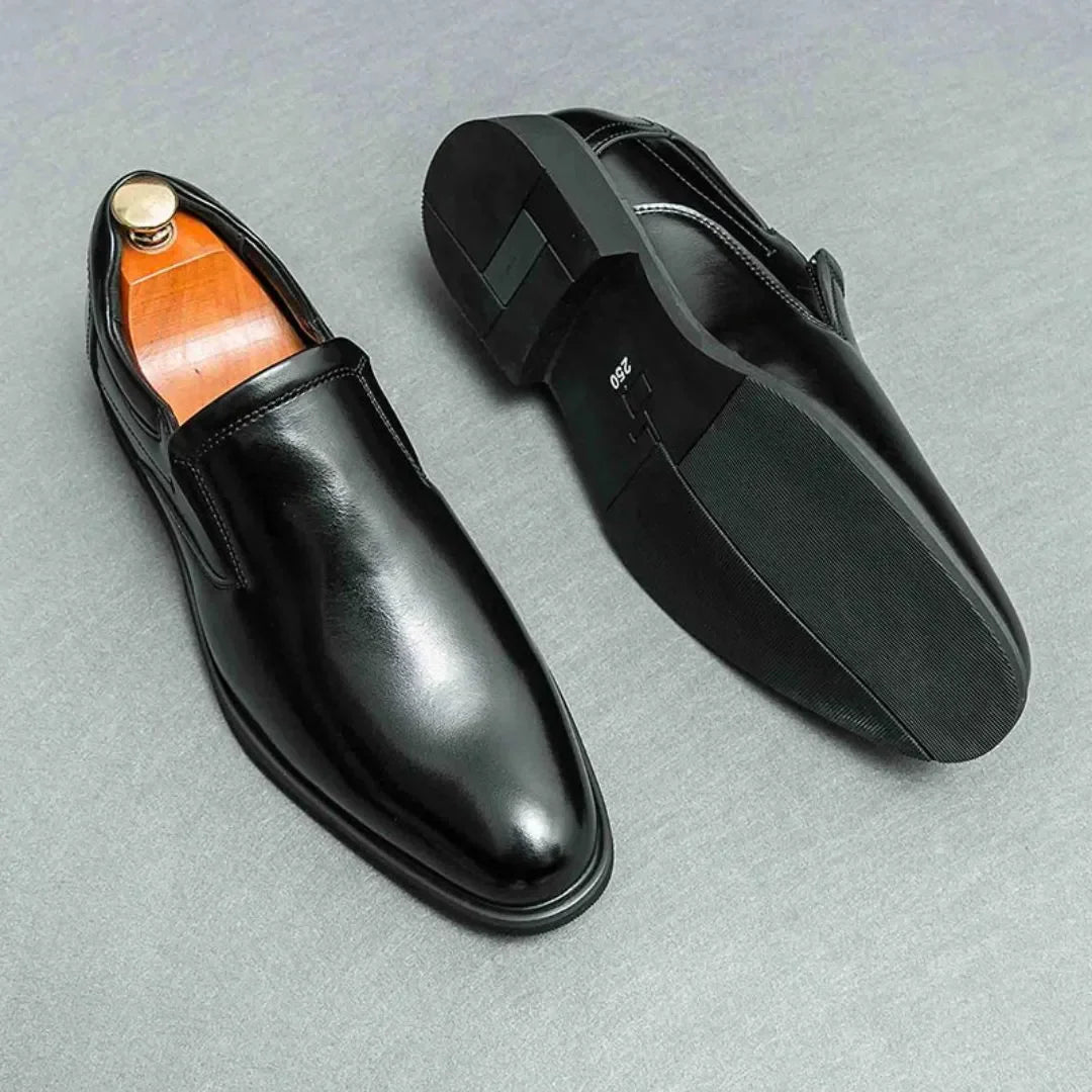TrendAura Alric Prime Leather Slip On Loafers For Men With Streamlined Silhouette And Soft Leather Lining
