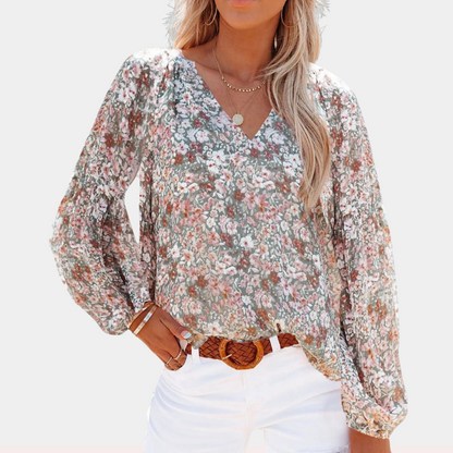 Lilly Floral Print Womens Blouse With Long Sleeves Elegant Fit For Women Summer Wardrobe Essential