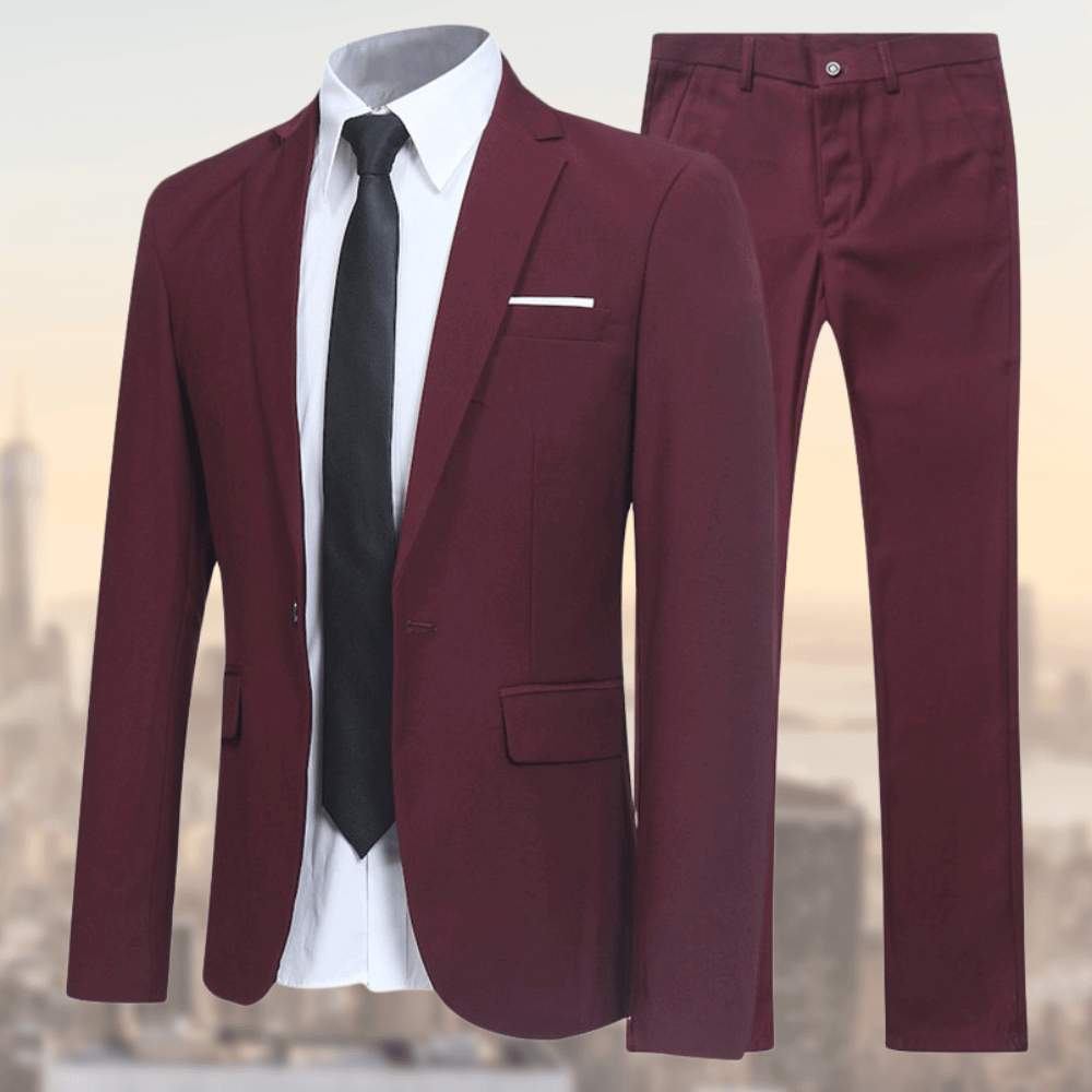 Men's Classic Two Piece Suit With Modern Fit For Professionals Elevate Your Style