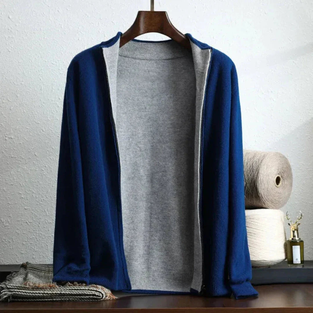 Andrew Wool Zip-Up Cardigan
