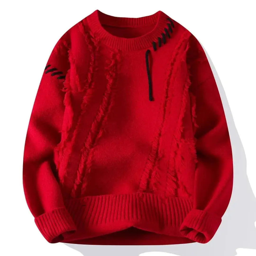 Waylynn Apollo Elemental Artisan Sweater Loose Fit Cozy Knit With Balanced Thermal Regulation And Unique Tonal Stitch