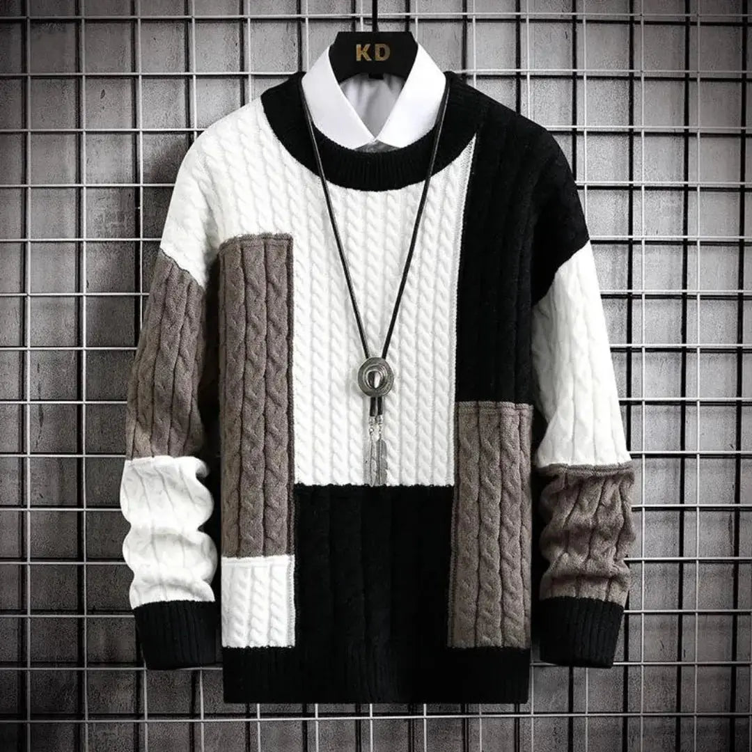 Apollo Regal Weave Relaxed Fit Sweater TrendAura Cozy Soft Knit For Transitional Weather