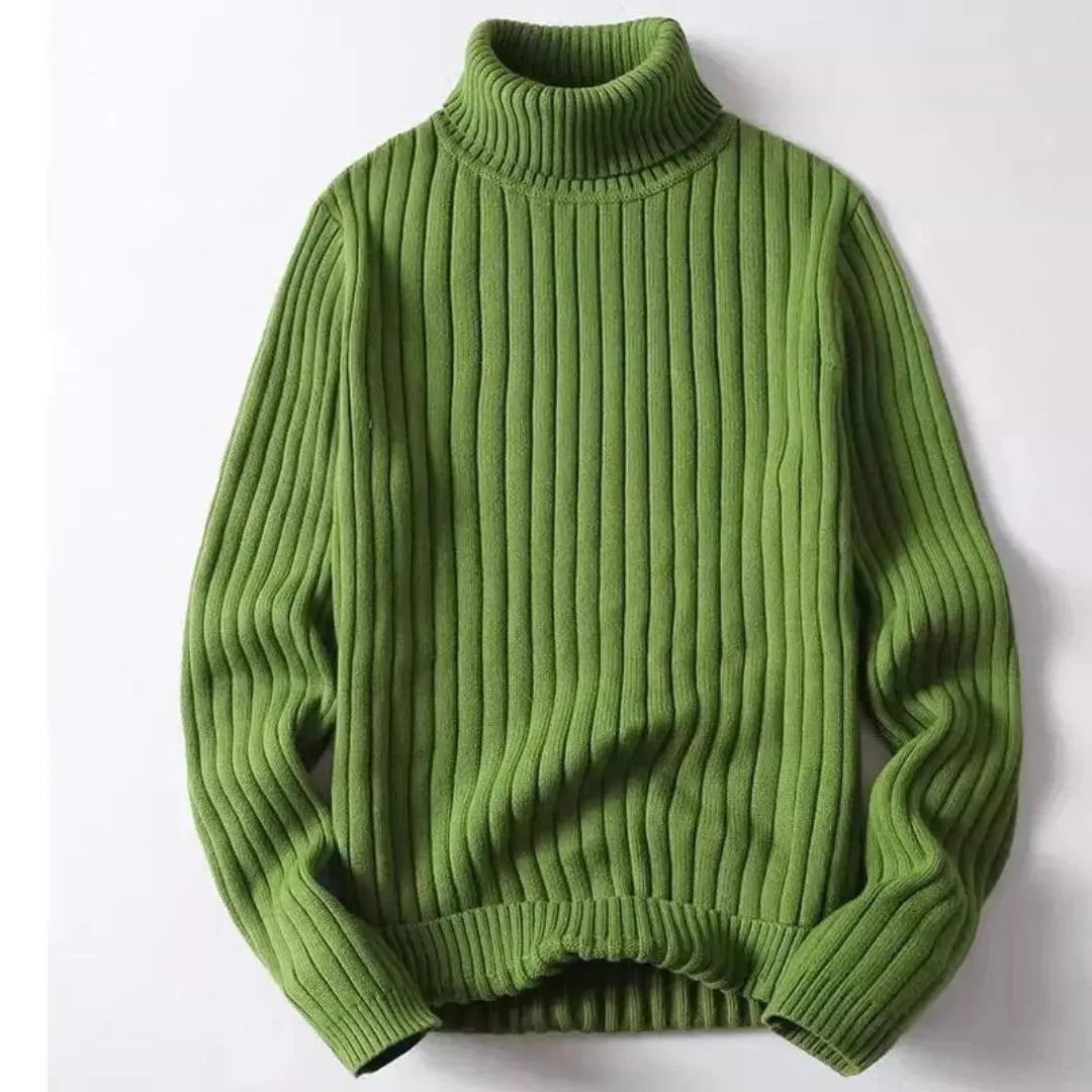 Waylynn Apollo Ribbed Knit Turtleneck Sweater Soft Wool Cozy Warm Luxurious Feel Ideal For Cold Days