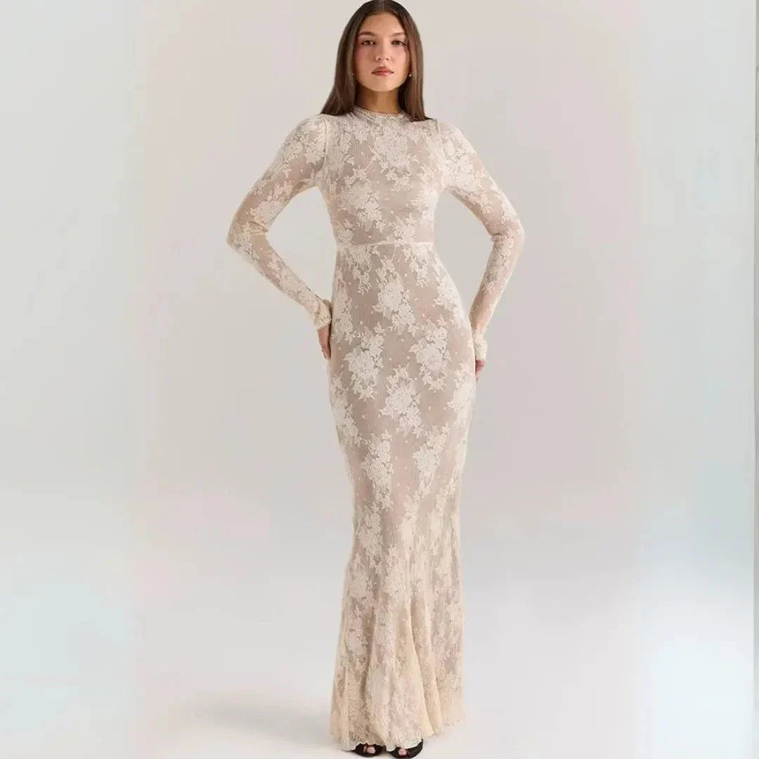 Arabella Lace Long Sleeve Bodycon Gown