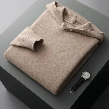 Archer Merino Wool Knit Hoodie