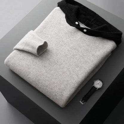 Archer Merino Wool Knit Hoodie