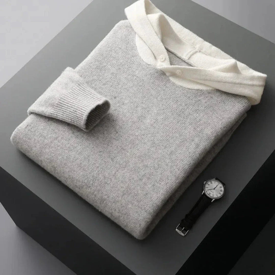 Archer Merino Wool Knit Hoodie