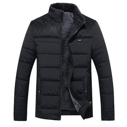 Mens Quilted Winter Jacket With Stand Collar For Men Casual Warmth And Modern Style