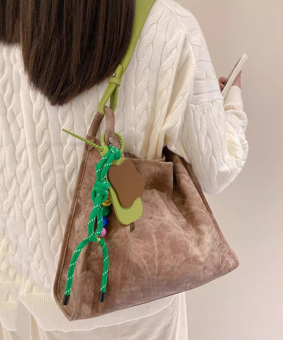 Sacs à bandoulière en similicuir tie-dye kaki Art - TrendAura