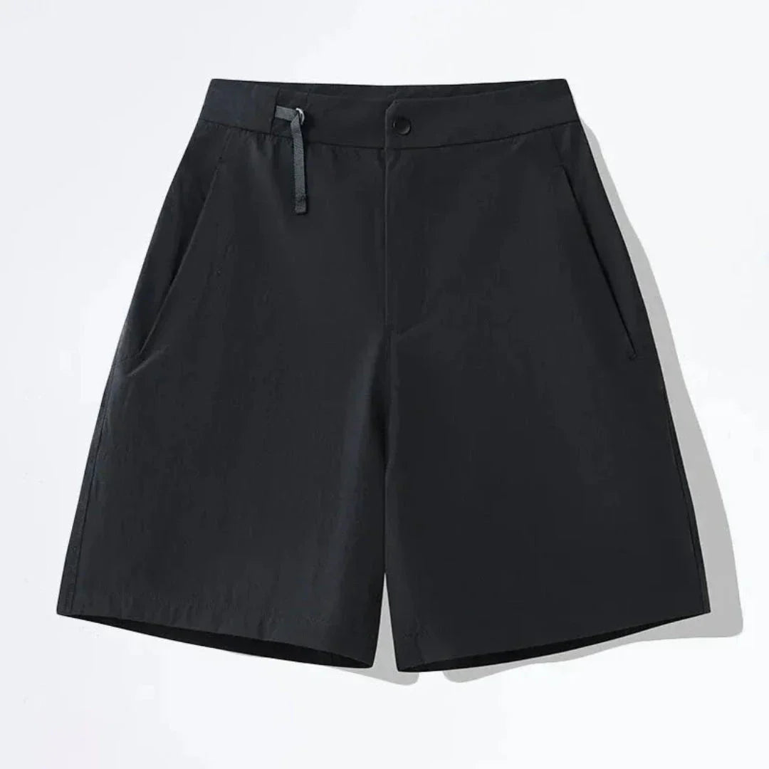 Ashton Quick Dry Active Shorts For Men Lightweight Nylon Spandex Blend Moisture Wicking Zippered Pocket