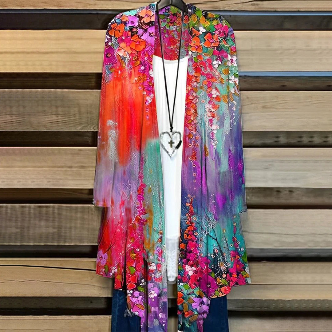 Women's Kimono Cardigan - Lightweight Design - Long-Sleeved - Breathable & Stylish