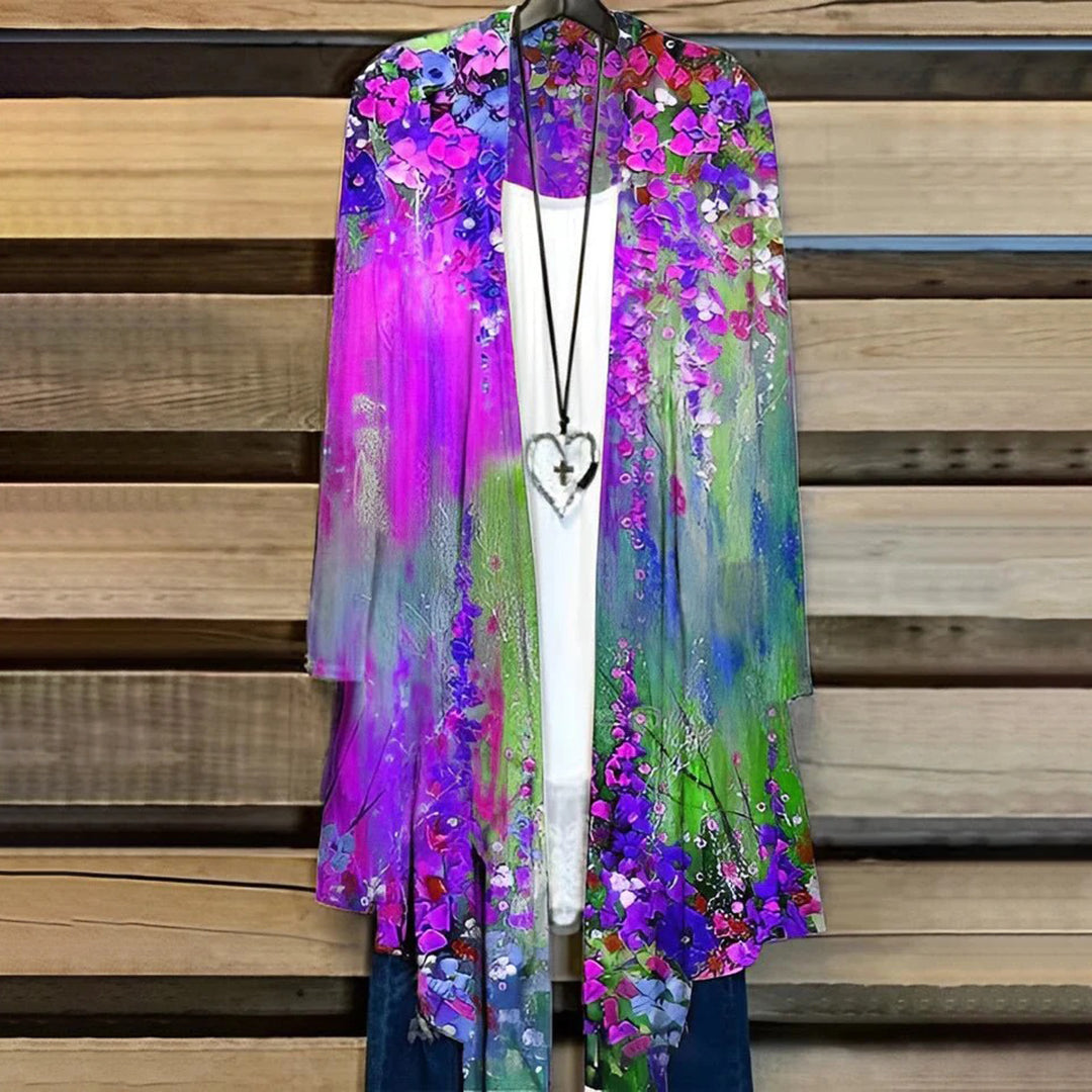 Women's Kimono Cardigan - Lightweight Design - Long-Sleeved - Breathable & Stylish